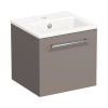 Kúpeľňová skrinka s umývadlom Intedoor TRENTA 40 cm čadičově sivá lesklá TRE MINI 40 1Z S A2496