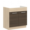 MODENA rijeka tmavá MD19/D80Z, dolná drezová skrinka v šírke 80 cm