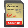 SanDisk SDXC 64GB Extreme 170MB/s Class 10 UHS-I U3 V30 SDSDXV2-064G-GNCIN