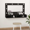 Zrcadlová skříňka s LED černá 90 x 31,5 x 62 cm Černý 833488