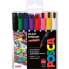 Posca Uni-Ball PC-1MR, Metalická, Vícebarevná, Vícebarevná, 8 barev, Jemná/Ultra jemná, 0,7 mm, 8 ks