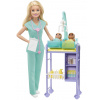 Mattel BRB POVOLNIE HERNÝ SET S BÁBIKOU - LEKÁRKA V MODROM OBLEČKU