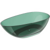 Mexen Glass teal voľne stojaca priehľadná vaňa 170 x 85 cm, chrómová zátka - 58061708511