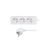 SOLIGHT Predlžovací kábel s 3 zásuvkami, 3 m, biely