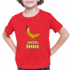 Chicken Banana - detské tričko s potlačou - Tričkový | 3 | 4 | Červená