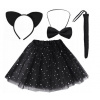 Dievčenský kostým - Cat Outfit Cat Čierna sukňa set 4 el. (Cat Outfit Cat Čierna sukňa set 4 el.)