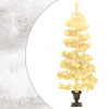 vidaXL Osvetlený špirálový vianočný stromček+kvetináč, biely 120cm PVC 344652