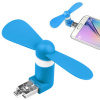 TFY MF360Blue Mini ventilátor USB Fan, s micro USB konektorom, modrý