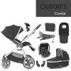 Oyster-BabyStyle OYSTER 3 - Babystyle kombinovaný kočík 8v1 Varianta: CAVIAR (MIRROR rám)