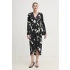 Šaty Dkny čierna farba, midi, áčkový strih, DD4JSD34 28