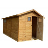 Záhradný drevený domček 3,3x3,9m (16mm) s oknami SEVILLA II (Záhradný drevený domček SEVILLA II (16mm) s okny, rozměr 3,3 x 3,9m, v.2,3m)