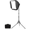 SET softbox 40 x 40 cm pre systémové blesky + Statív 185cm