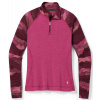 SMARTWOOL W CLASSIC THERMAL MERINO BL PTTRN 1/4 ZB festive fuchsia mountain scape - S