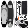 vidaXL Nafukovací Stand up paddleboard čierny 360x81x10 cm 93392