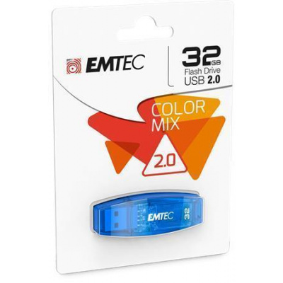 USB flash disk "C410 Color", modrá, 32GB, USB 2.0, EMTEC ECMMD32GC410