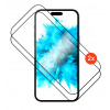 Tvrdené sklo FIXED Full-Cover s aplikátorom pre Apple iPhone 17, 2ks, čierne