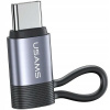 USAMS Adaptér AU17 Lightning - USB-C 30W oceľový/hliníkový SJ677LN01 (US-SJ