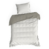 Posteľné obliečky RAYA bavlnený satén – bielo-sivé prúžky Rozmer posteľných obliečok: Šírka x Dĺžka: 140x200cm + 1ks 70x80 cm