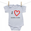 Boodyy Body s krátkym rukávom I love mamku a ocka 50 (0 mesiacov)