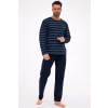 Cornette Pánske pyžamo Various 138/55 - okrúhly výstrih Tmavomodrá XL