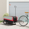 vidaXL Vozík za bicykel, čierno červený 45 kg, železo 94062