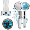 SOLEX Sprchovacia hlavica na batériu TURBO strieborno-modrá