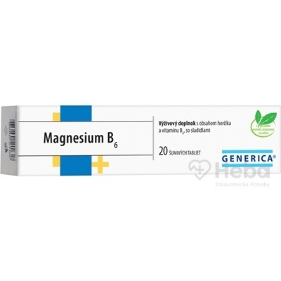 GENERICA Magnesium B6 20 šumivých tabliet