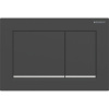 GEBERIT Omega20 Square dvojčinné ovládacie tlačidlo, lakované, matná čierna/lesklý chróm, s povrchovou úpravou easy-to-clean, 115.080.14.1