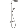 HANSGROHE Raindance Select S Showerpipe nástenný sprchový systém s termostatom, horná sprcha 1jet priemer 240 mm, ručná sprcha 3jet, kartáčovaný čierny chróm, 27633340