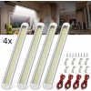4 x VNÚTORNÉ OSVETLENIE LED PÁSOV S PREPÍNAČOM DO AUTA 12V