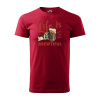 Sablio Tričko s potlačou Life is BREWTIFUL - červené 4XL
