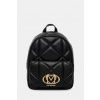 Ruksak Love Moschino dámsky, čierna farba, malý, s nášivkou, JC4037PP1NLC0000 ONE SIZE