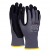 Rukavice pletené, polomáčané DONAU SAFETY Flex-Dotted, kat. II šedé veľ. 9