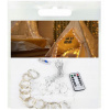 Záhradné girlandy - Svetelný záves 200 LED 3x2m Garland Drôtené svetlá Teplá biela Diaľkové ovládanie (Svetelná opona 200 LED 3x2m Girland Lamps Wire Work White Warm Pilot)