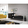 Cama Meble Tv stolík ROCO RO 9 antracyt mat/antracyt mat/wotan mat drevo 225 cm x 75 cm x 39 cm