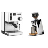 Rancilio Silvia E, white + Eureka Mignon Zero 65 Speedy, CR chrome