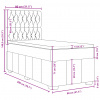 vidaXL Posteľný rám boxsping s matracom krémový 80x200 cm látka - Krémová - 216471-199806