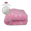 DRYBED Premium Vet Bed Small Paws ružový + biele labky 150 x 100 cm