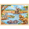 GOKI Dřevěné Africká savana 96 dielov