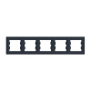 Horizontálny 5gangový rám pre 5gangový zásuvkový systém Asfora antracit