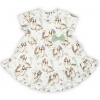 Bavlněné šatičky kr. rukáv Bambi, Nicol, krémové - 80 (9-12m)