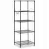 Royal Catering Kovový regál - 55 x 45 x 150 cm - 150 kg - čierny RCMR-1500P19T