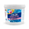 Bazénová chémia - BAZÉNOVÁ CHEMIKÁLIA do BAZÉNOVÝ CHLOR LONG tabs 200g 5kg (Chémia bazéna pre chlórové dlhé karty 200 g 5 kg bazéna)