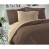 Kvalitex Saténové obliečky LUXURY COLLECTION - tmavo hnedé / béžové 140x200, 70x90 cm