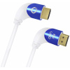 Oehlbach HDMI kabel Zástrčka HDMI-A, Zástrčka HDMI-A 1.50 m bílá D1C42546 8K UHD, 90° zatočeno doleva, třížilový stíněný HDMI kabel