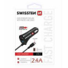 Adaptér do auta SWISSTEN 12W, 1 port, USB-A, kábel microUSB