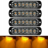 4SZ 6 LED výstražné stroboskopy automobilové stroboskopické svetlá 12/24V