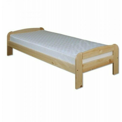 Drewmax Dřevěná postel 100x200 LK122 (Barva dřeva: Olše)