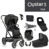 Oyster-BabyStyle OYSTER 3 - Babystyle kombinovaný kočík 8v1 Varianta: NOIR (BLACK rám)