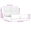vidaXL Krémový Rám Postele 180x200 cm Textília - Krémová - 276079-292812